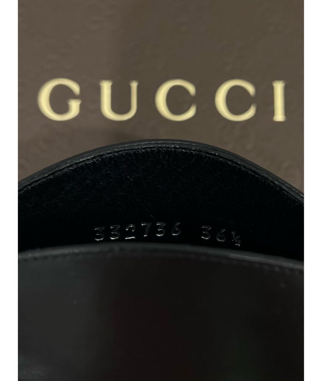GUCCI Черные кожаные ботильоны, фото 7