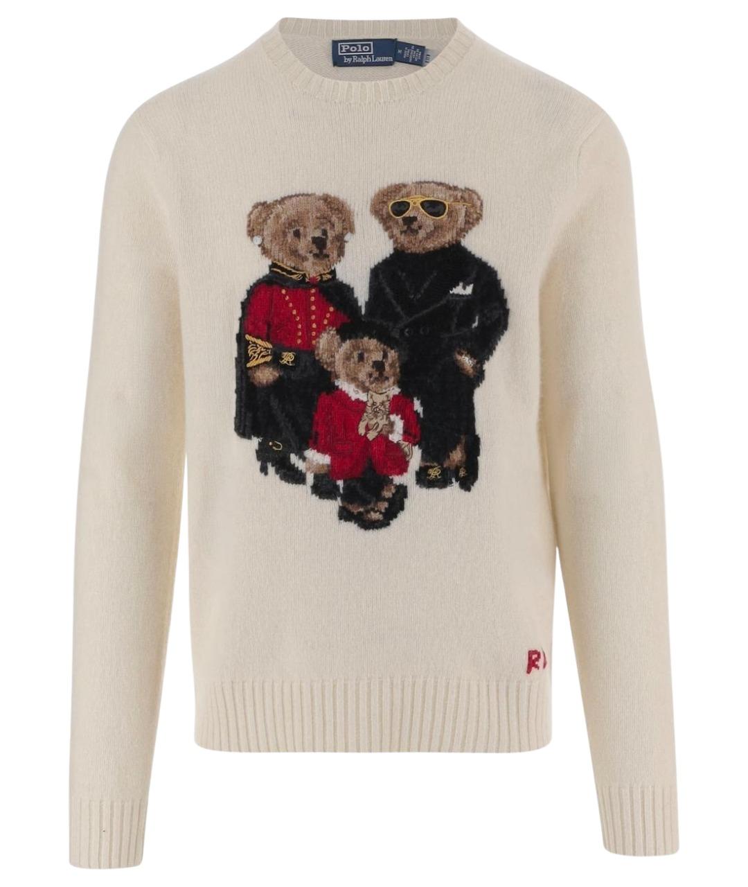POLO RALPH LAUREN Бежевый шерстяной джемпер / свитер, фото 1