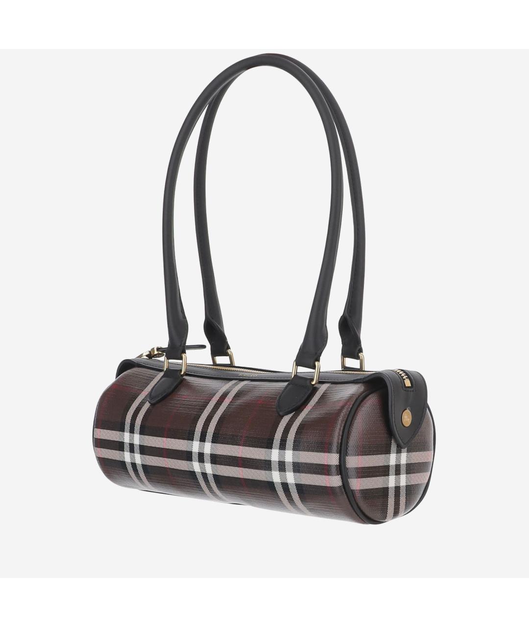 BURBERRY Коричневая хлопковая сумка через плечо, фото 2