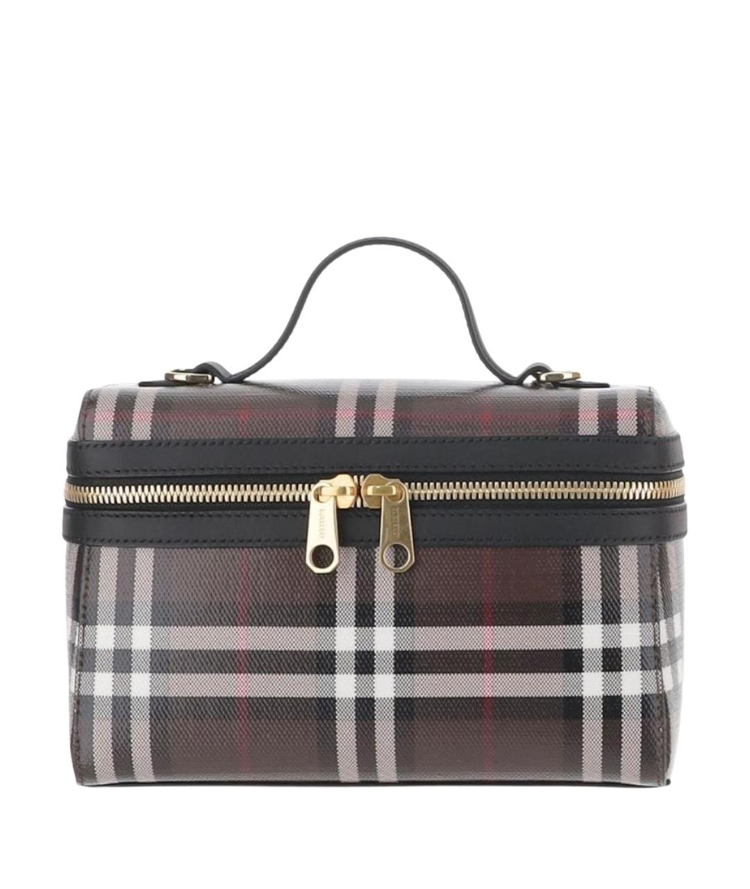 BURBERRY Коричневая хлопковая сумка с короткими ручками, фото 1