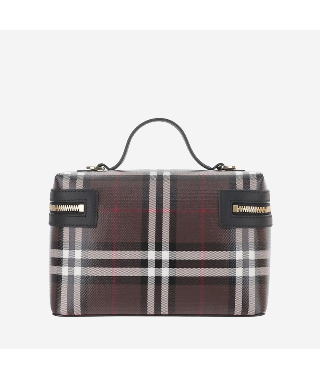 BURBERRY Коричневая хлопковая сумка с короткими ручками, фото 3