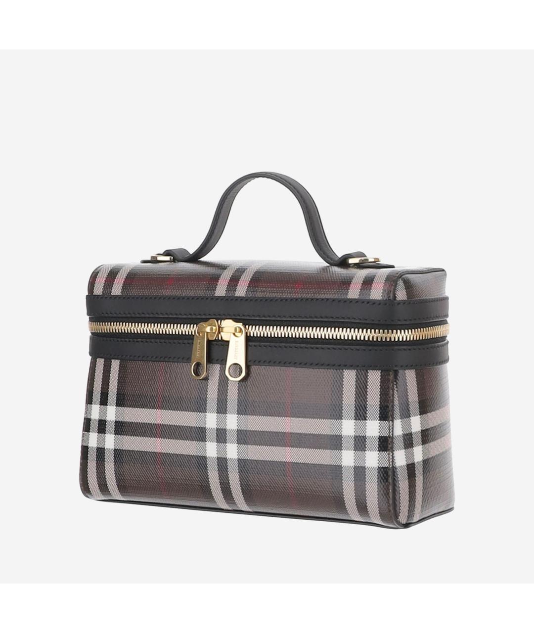 BURBERRY Коричневая хлопковая сумка с короткими ручками, фото 2