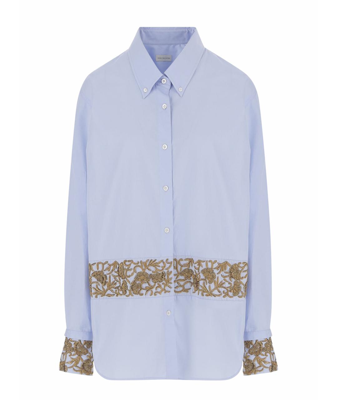 DRIES VAN NOTEN Голубая хлопковая рубашка, фото 1