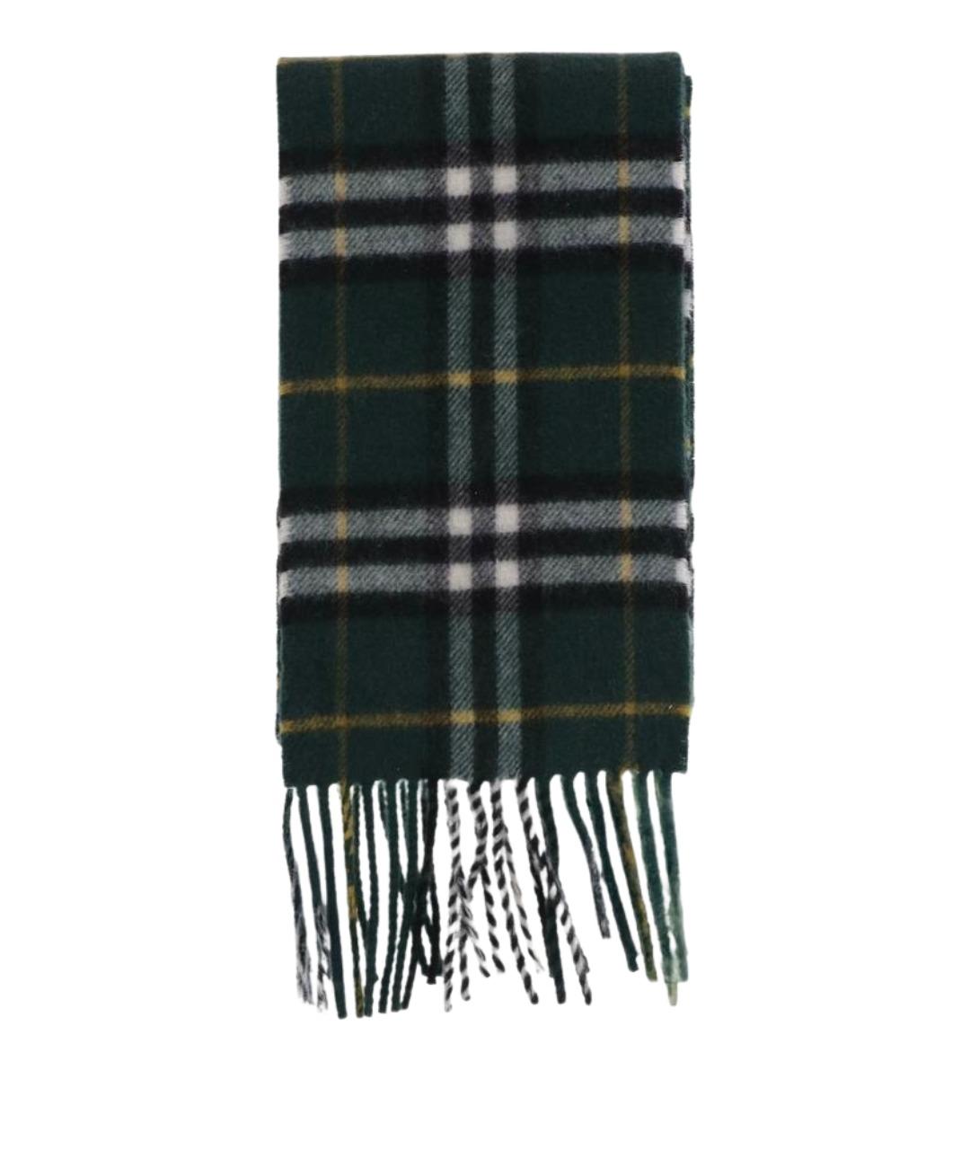 BURBERRY Зеленый кашемировый шарф, фото 1