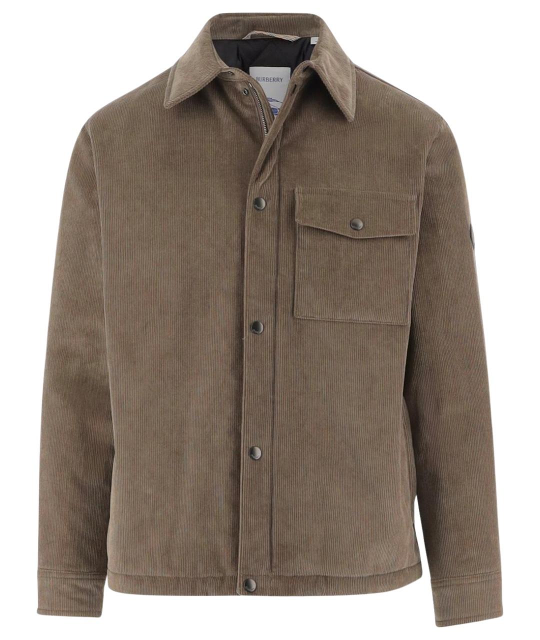 BURBERRY Коричневая хлопковая куртка, фото 1