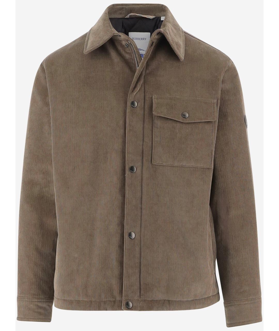 BURBERRY Коричневая хлопковая куртка, фото 4
