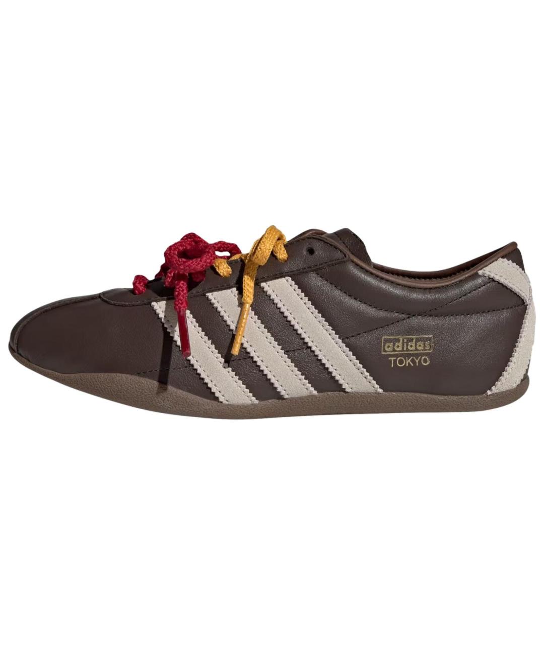 ADIDAS Коричневые кожаные кроссовки, фото 2