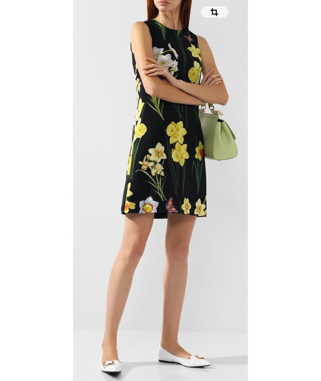 DOLCE&GABBANA Золотые кожаные босоножки, фото 2