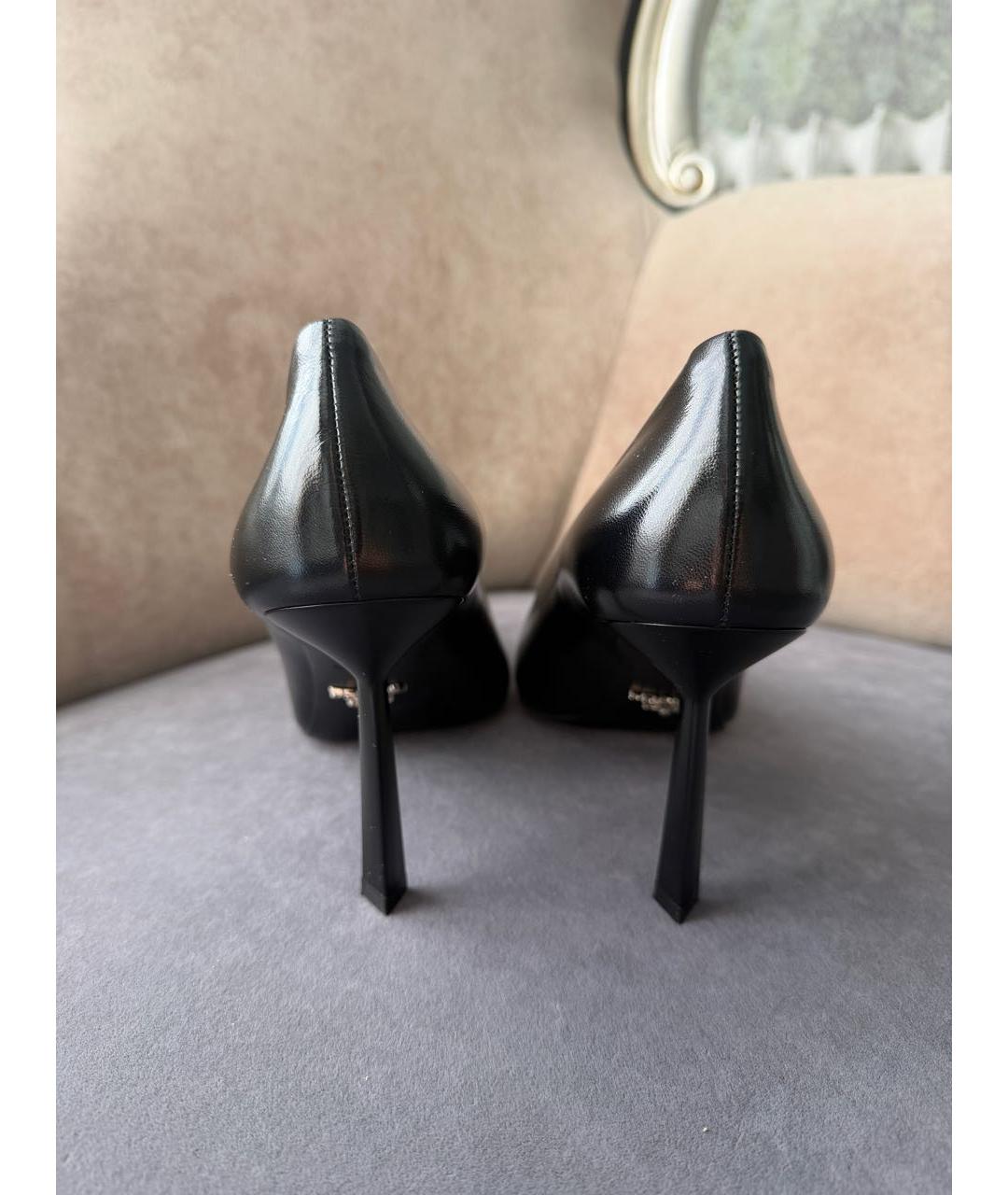 PRADA Черные кожаные туфли, фото 4
