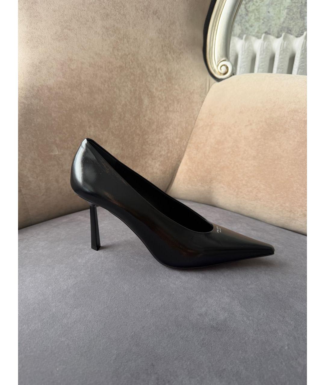 PRADA Черные кожаные туфли, фото 7