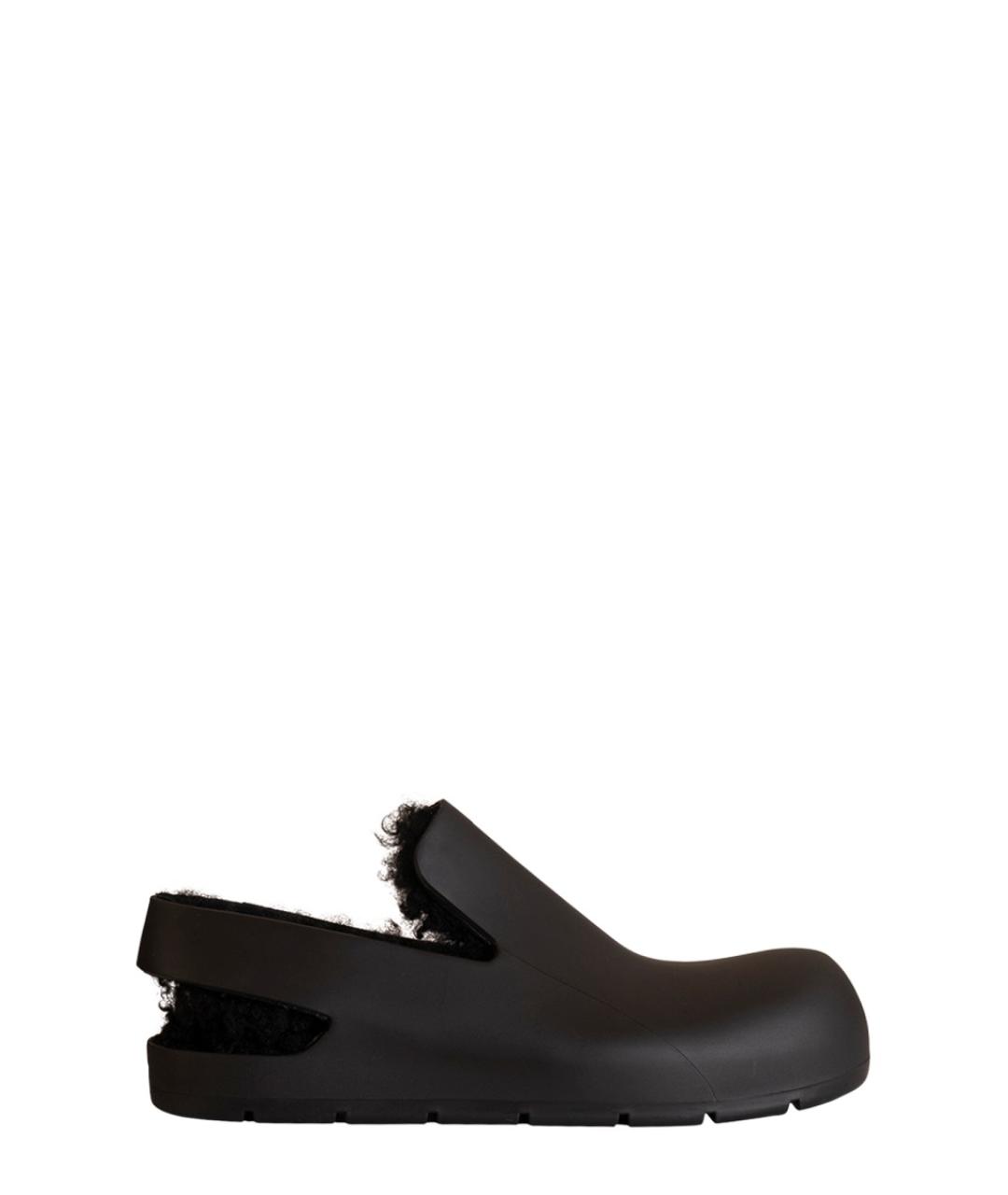 BOTTEGA VENETA Черные резиновые сабо, фото 4