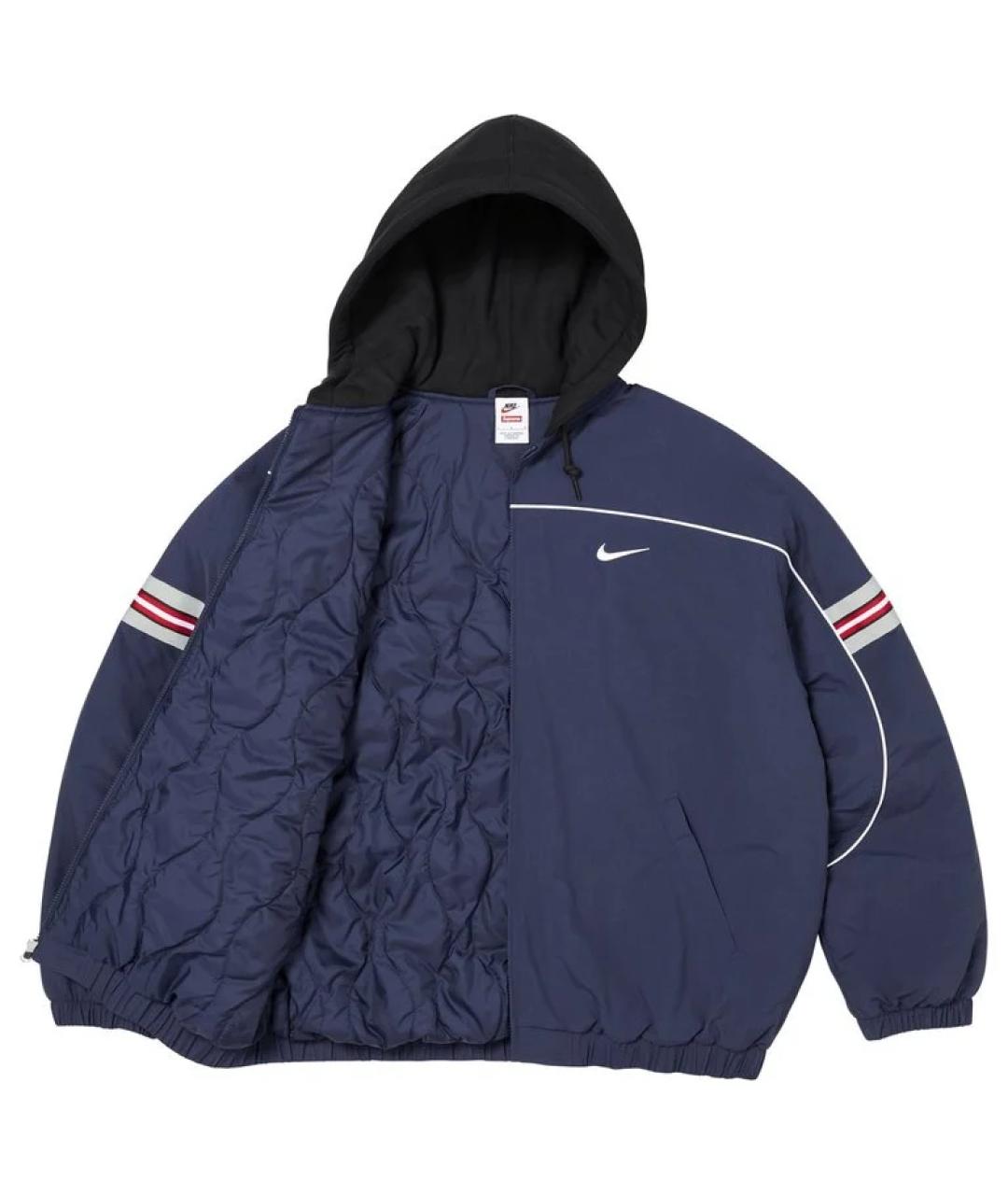 SUPREME Синяя нейлоновая куртка, фото 4