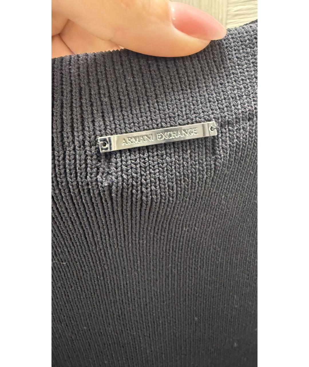 ARMANI EXCHANGE Черный шерстяной джемпер / свитер, фото 3