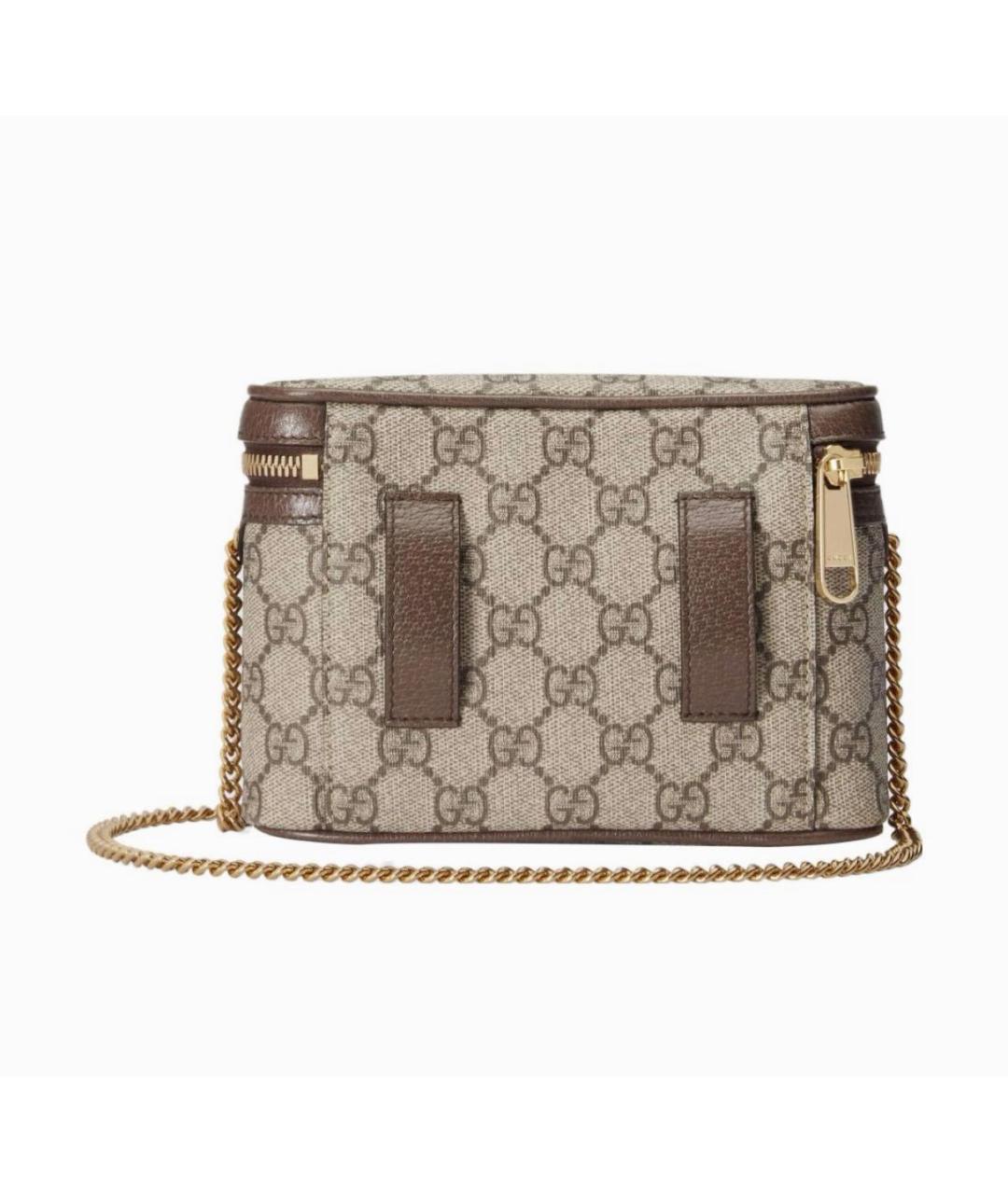 GUCCI Коричневая сумка через плечо из канвы, фото 3