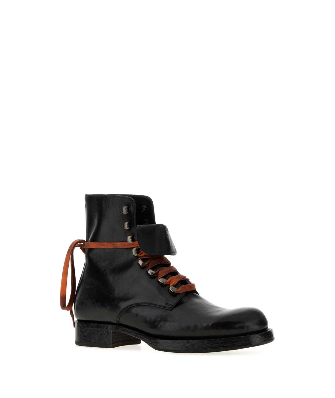 PRADA Черные кожаные высокие ботинки, фото 2