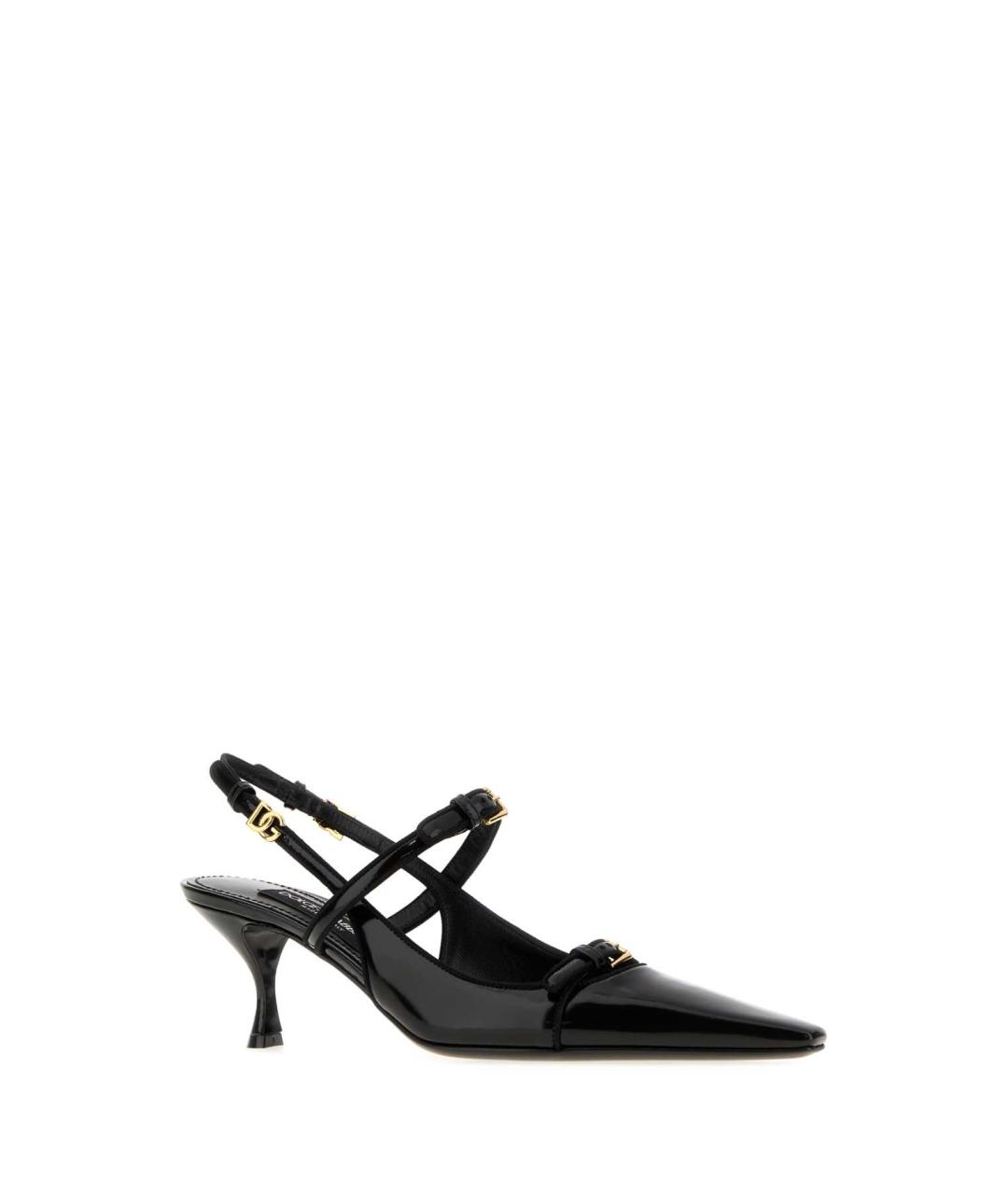 DOLCE&GABBANA Черные кожаные туфли, фото 2