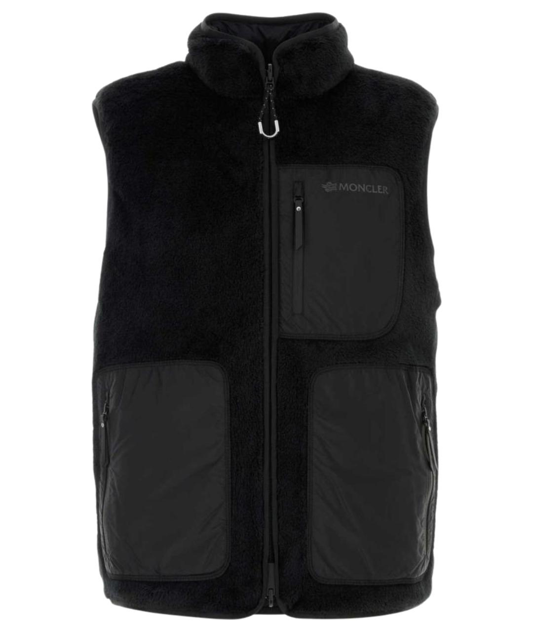 MONCLER Черная полиэстеровая куртка, фото 1