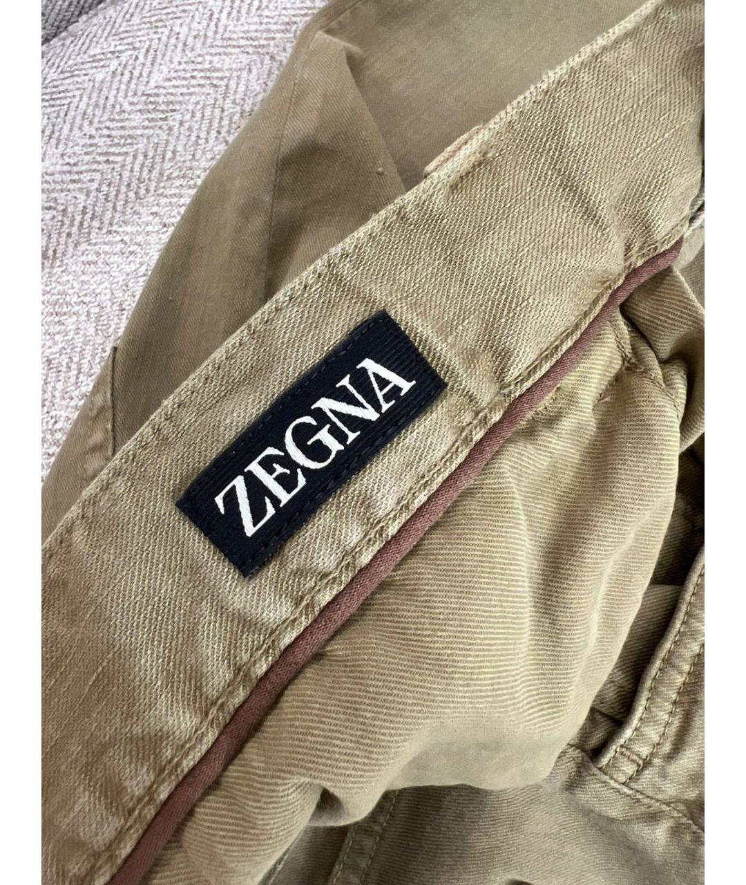 ZEGNA Бежевые джинсы скинни, фото 7