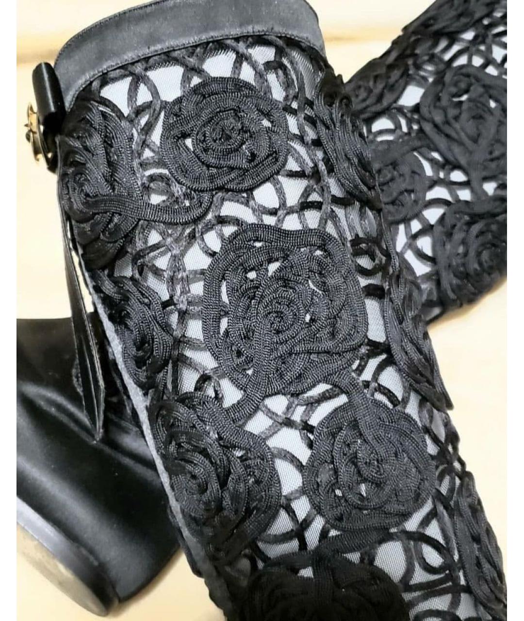 VERSACE Черные текстильные сапоги, фото 8