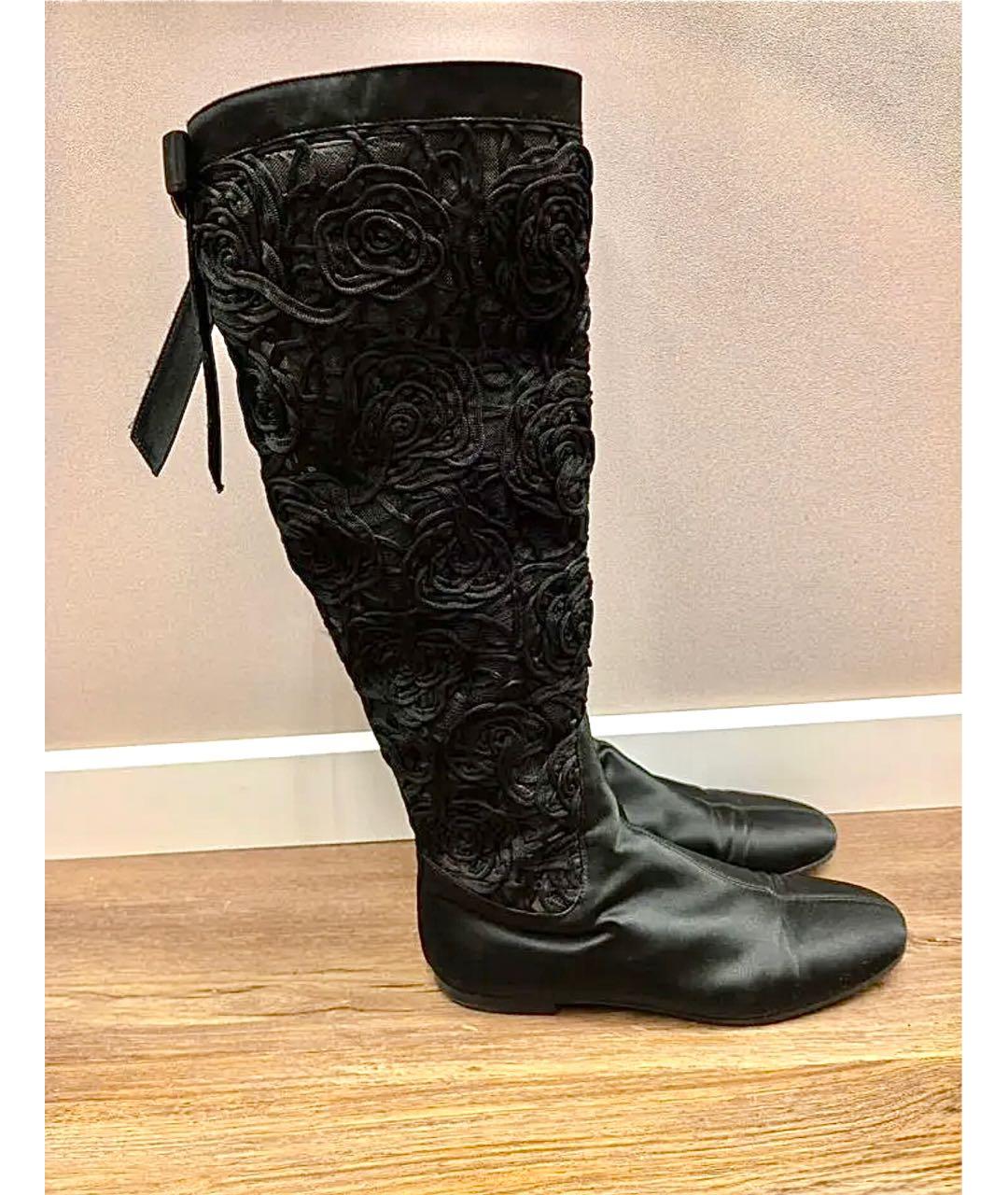 VERSACE Черные текстильные сапоги, фото 3