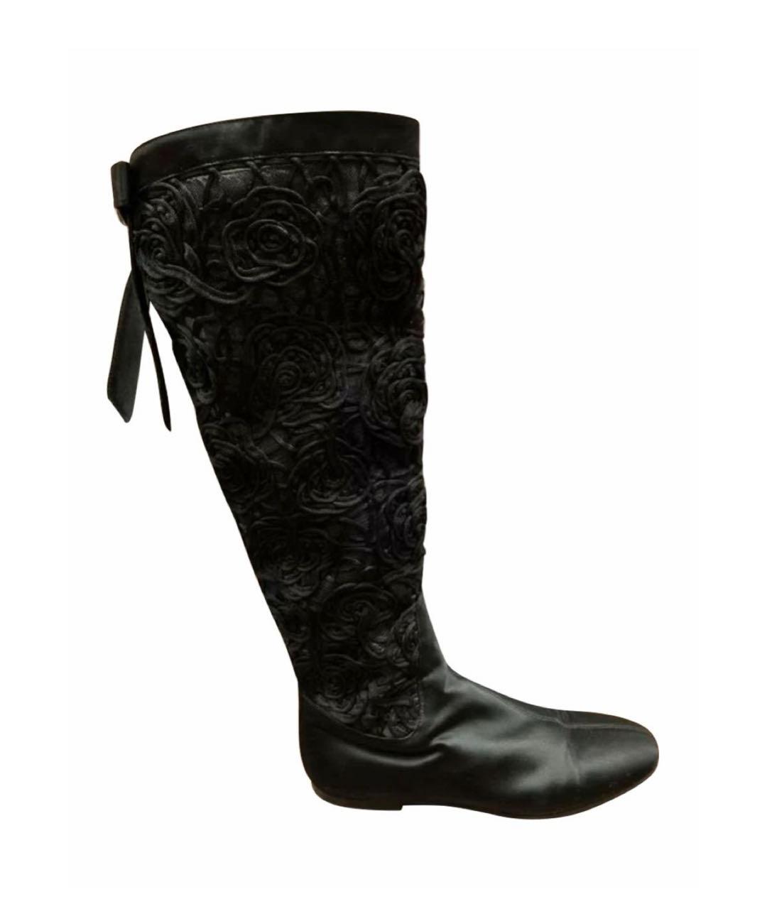 VERSACE Черные текстильные сапоги, фото 1