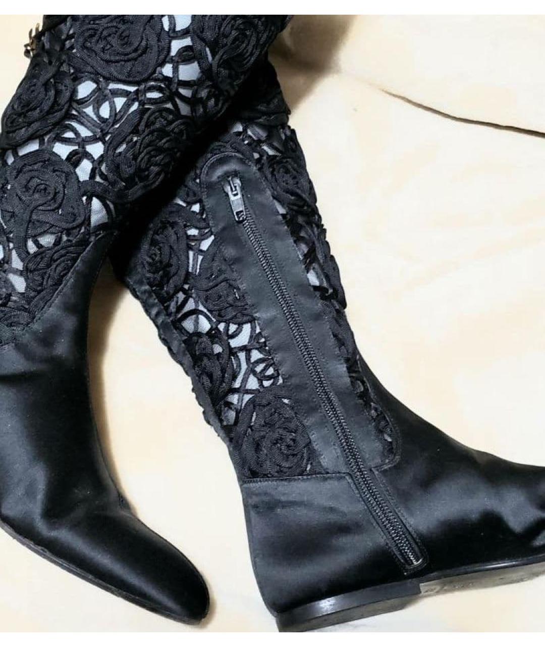 VERSACE Черные текстильные сапоги, фото 7