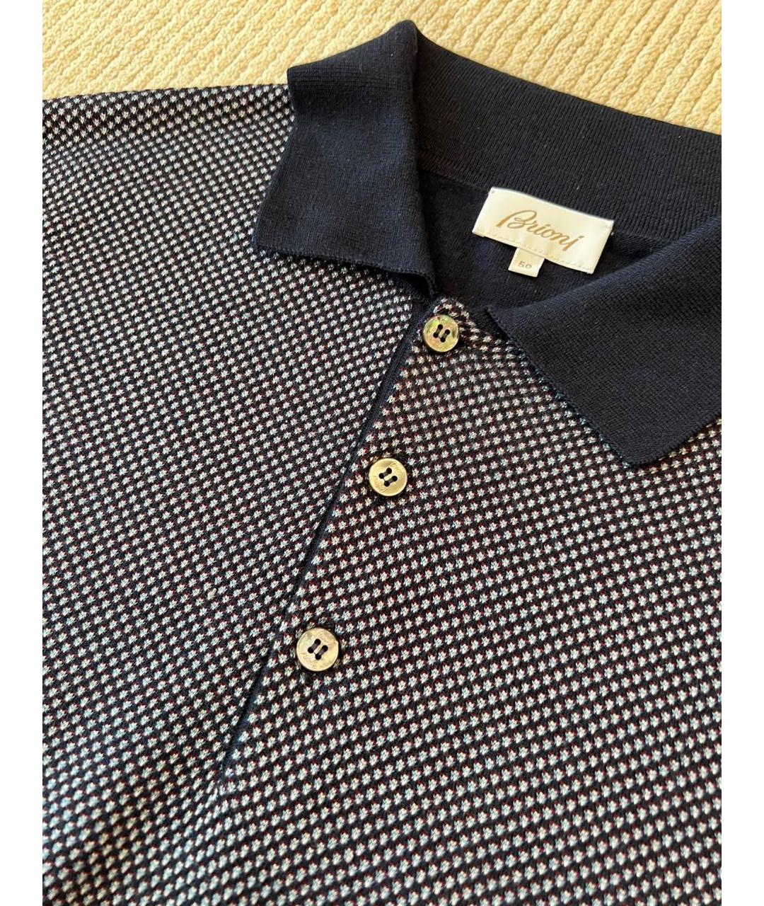 BRIONI Темно-синий шерстяной джемпер / свитер, фото 5