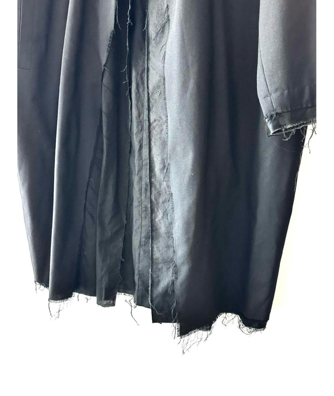 YOHJI YAMAMOTO Черное полиэстеровое пальто, фото 5