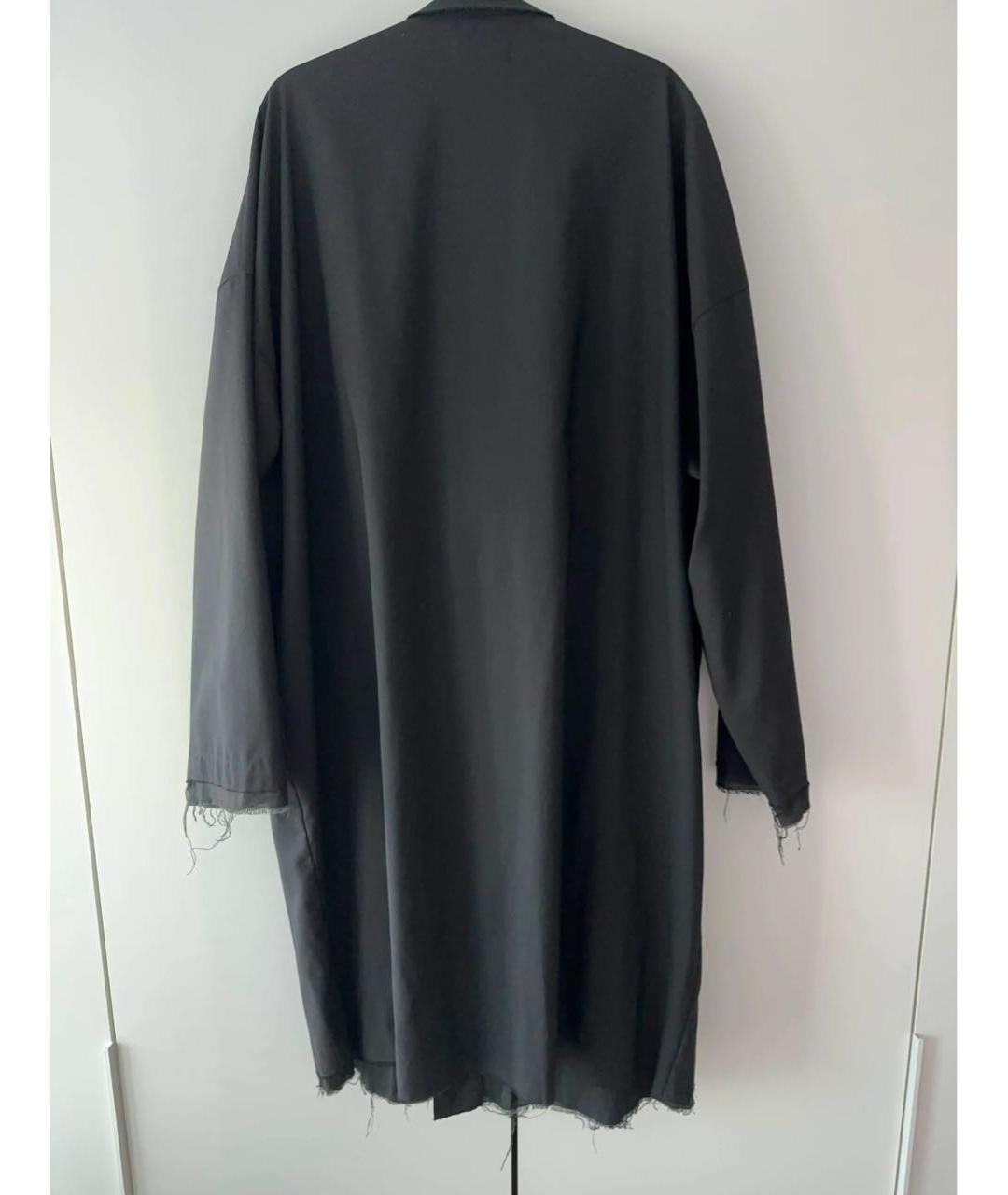YOHJI YAMAMOTO Черное полиэстеровое пальто, фото 3