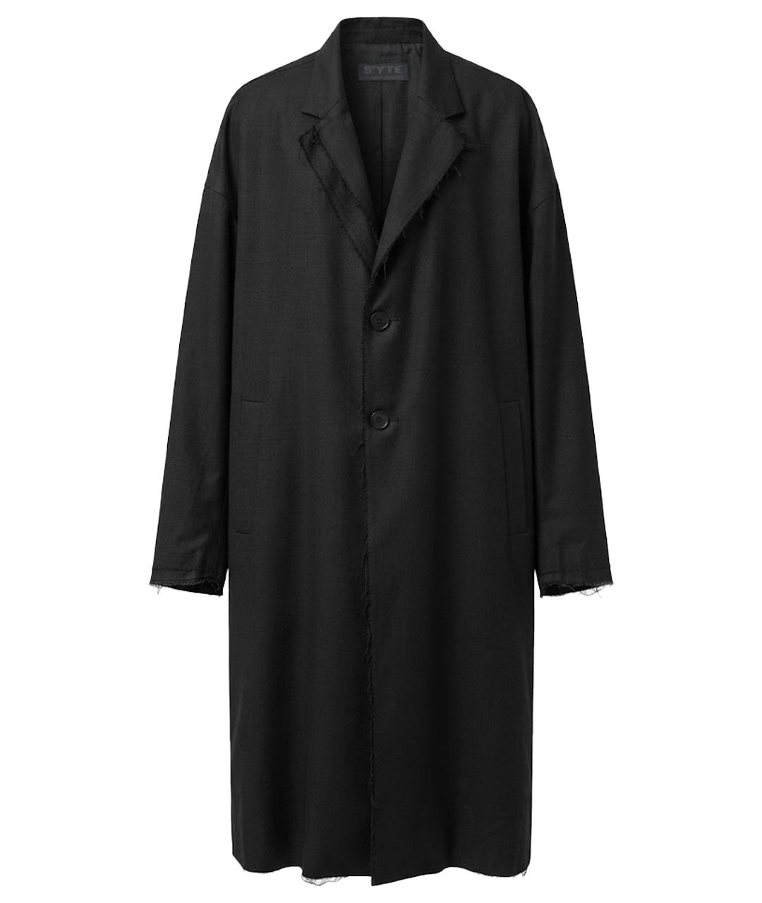 YOHJI YAMAMOTO Черное полиэстеровое пальто, фото 1