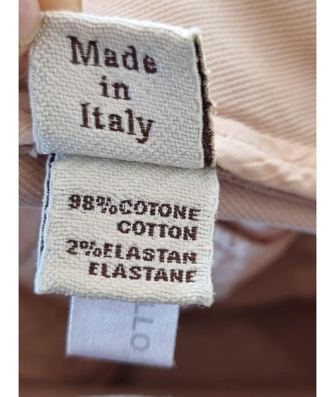 BRUNELLO CUCINELLI Бежевые хлопко-эластановые джинсы слим, фото 8