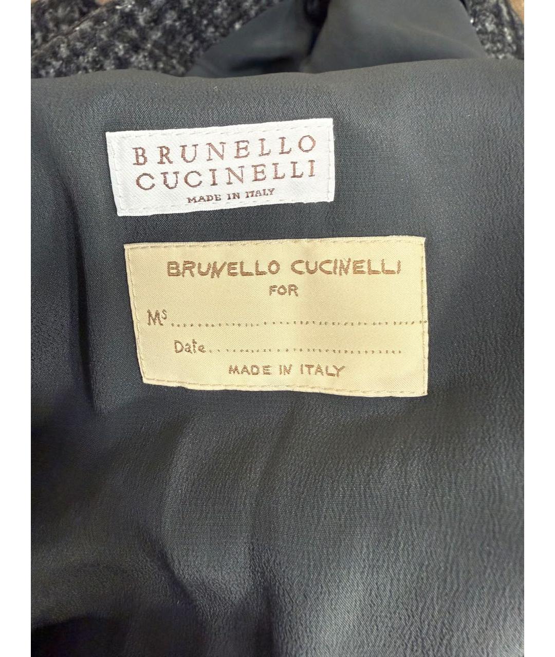 BRUNELLO CUCINELLI Серый шерстяной жилет, фото 2