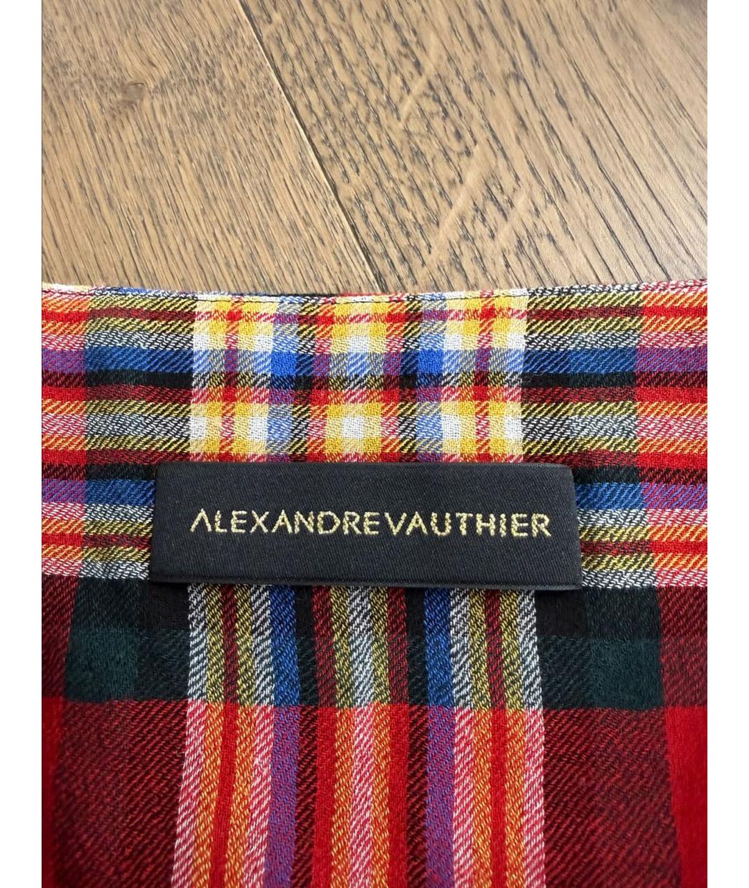 ALEXANDRE VAUTHIER Красный вискозный костюм с юбками, фото 7