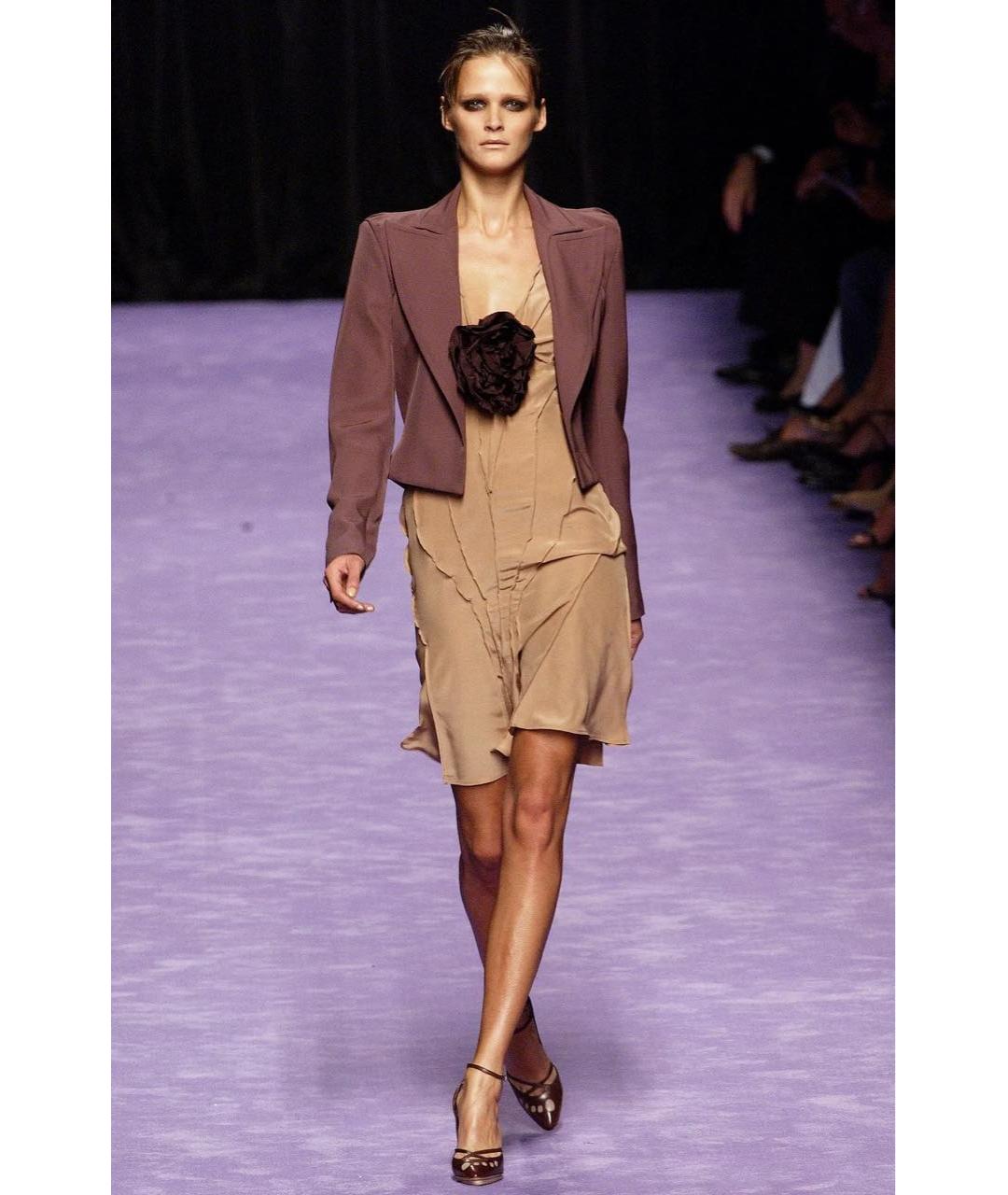 SAINT LAURENT Коричневые кожаные туфли, фото 7