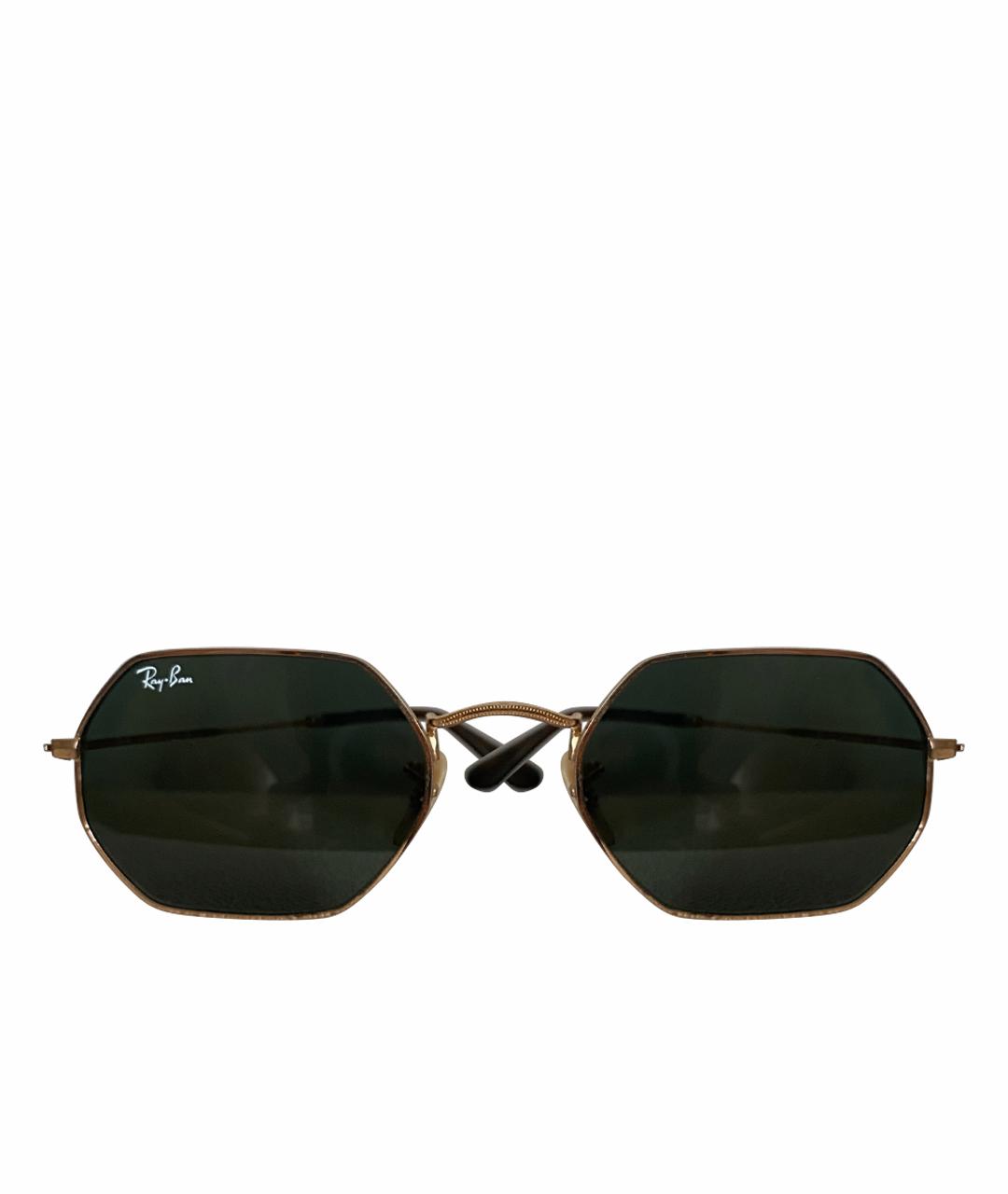 RAY BAN Зеленые металлические солнцезащитные очки, фото 1