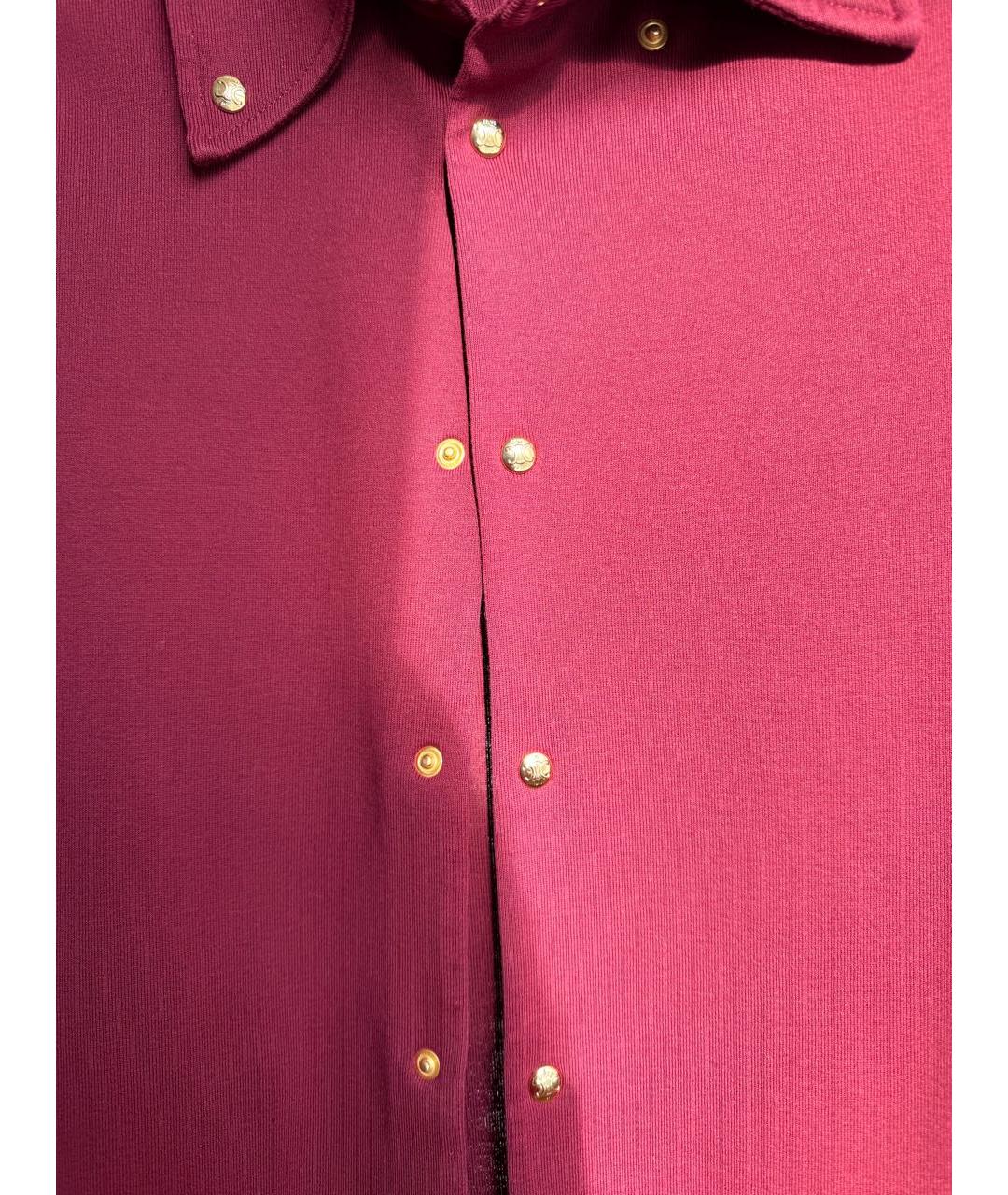 CELINE Бордовая хлопковая рубашка, фото 4