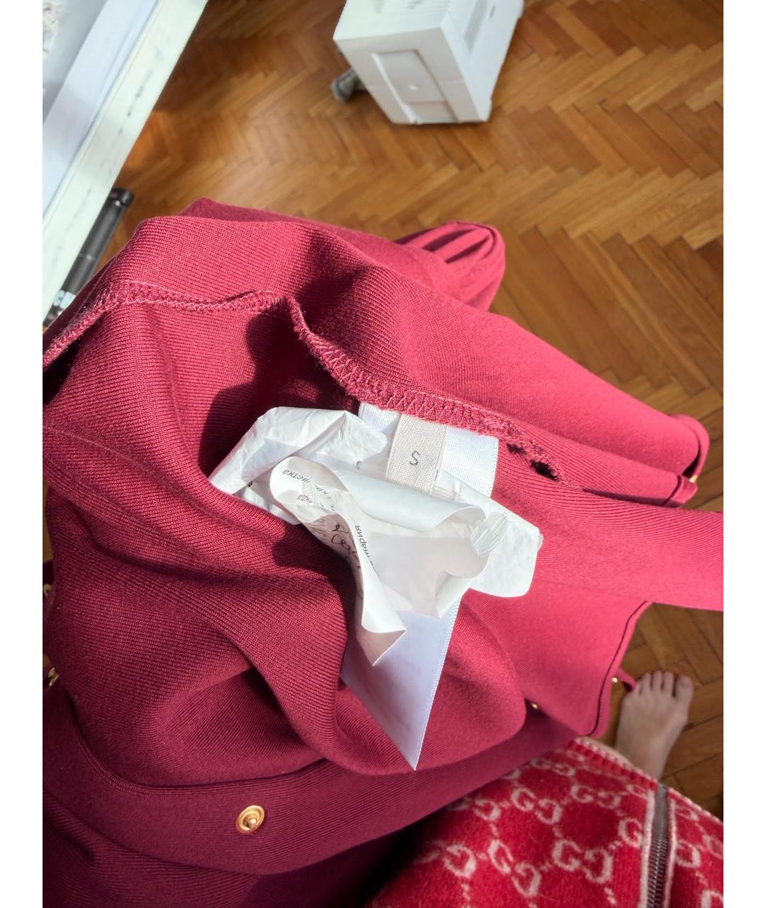 CELINE Бордовая хлопковая рубашка, фото 6