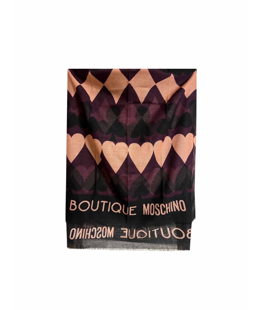 BOUTIQUE MOSCHINO Мульти шерстяной шарф, фото 1