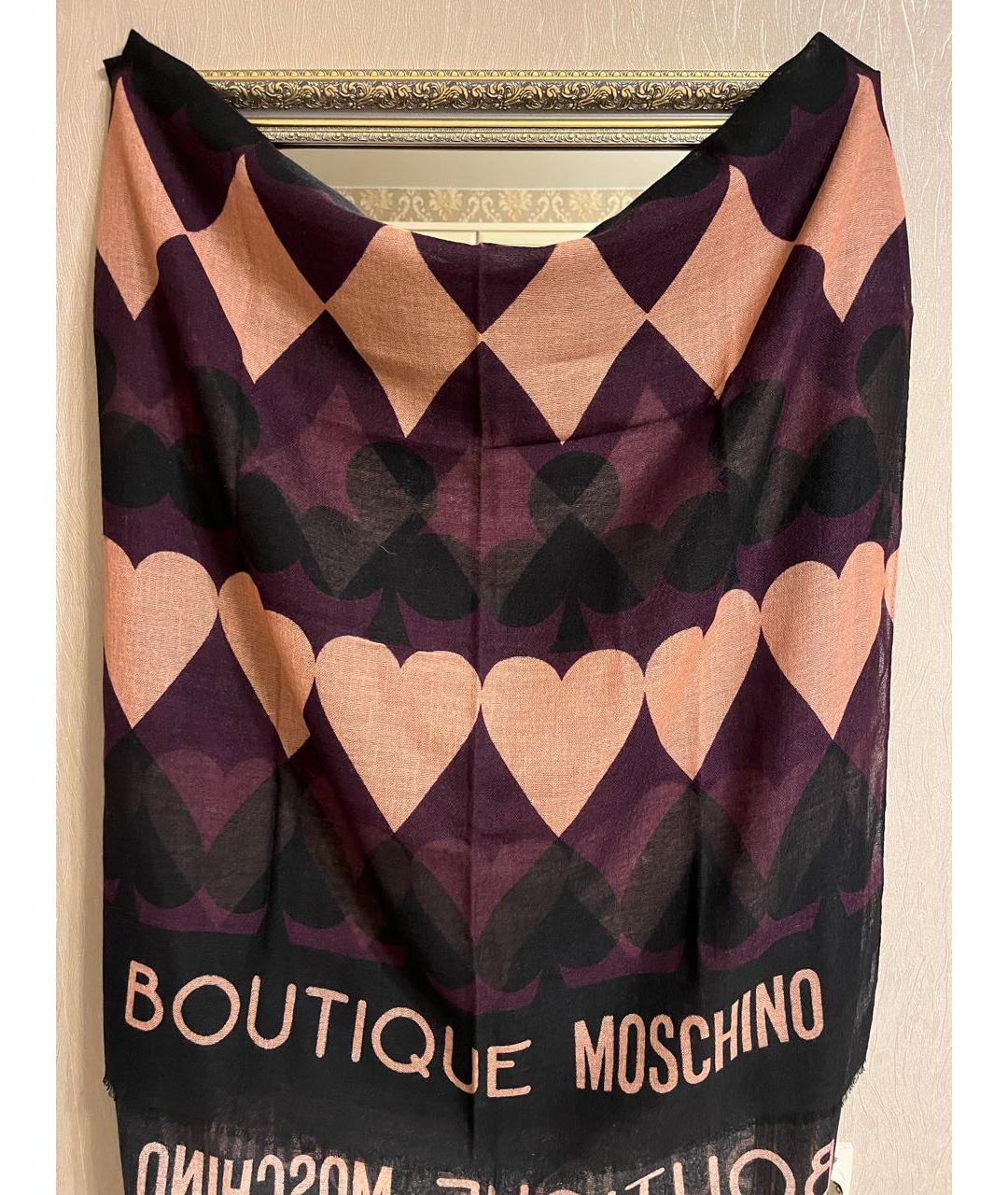 BOUTIQUE MOSCHINO Мульти шерстяной шарф, фото 2
