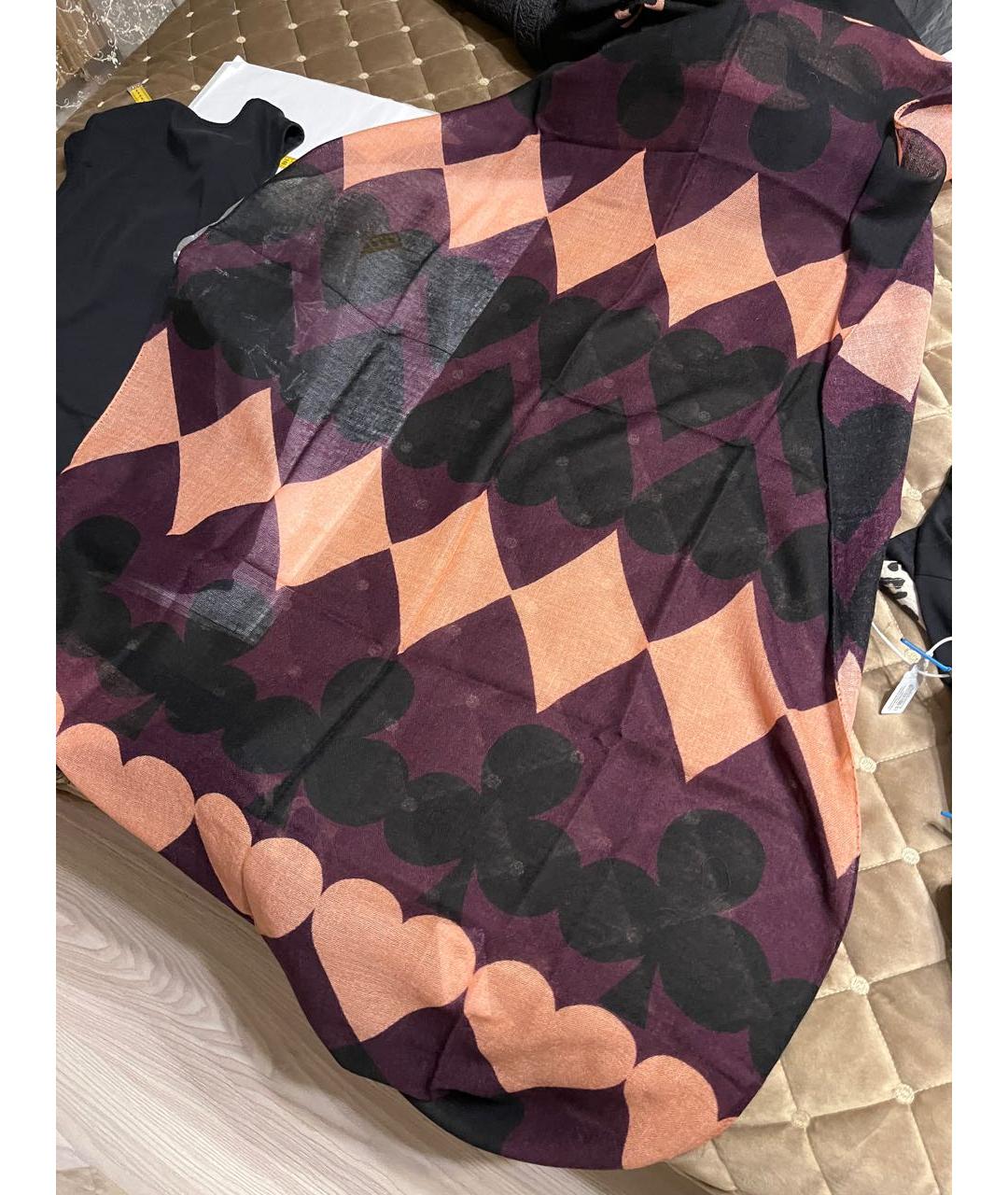 BOUTIQUE MOSCHINO Мульти шерстяной шарф, фото 5