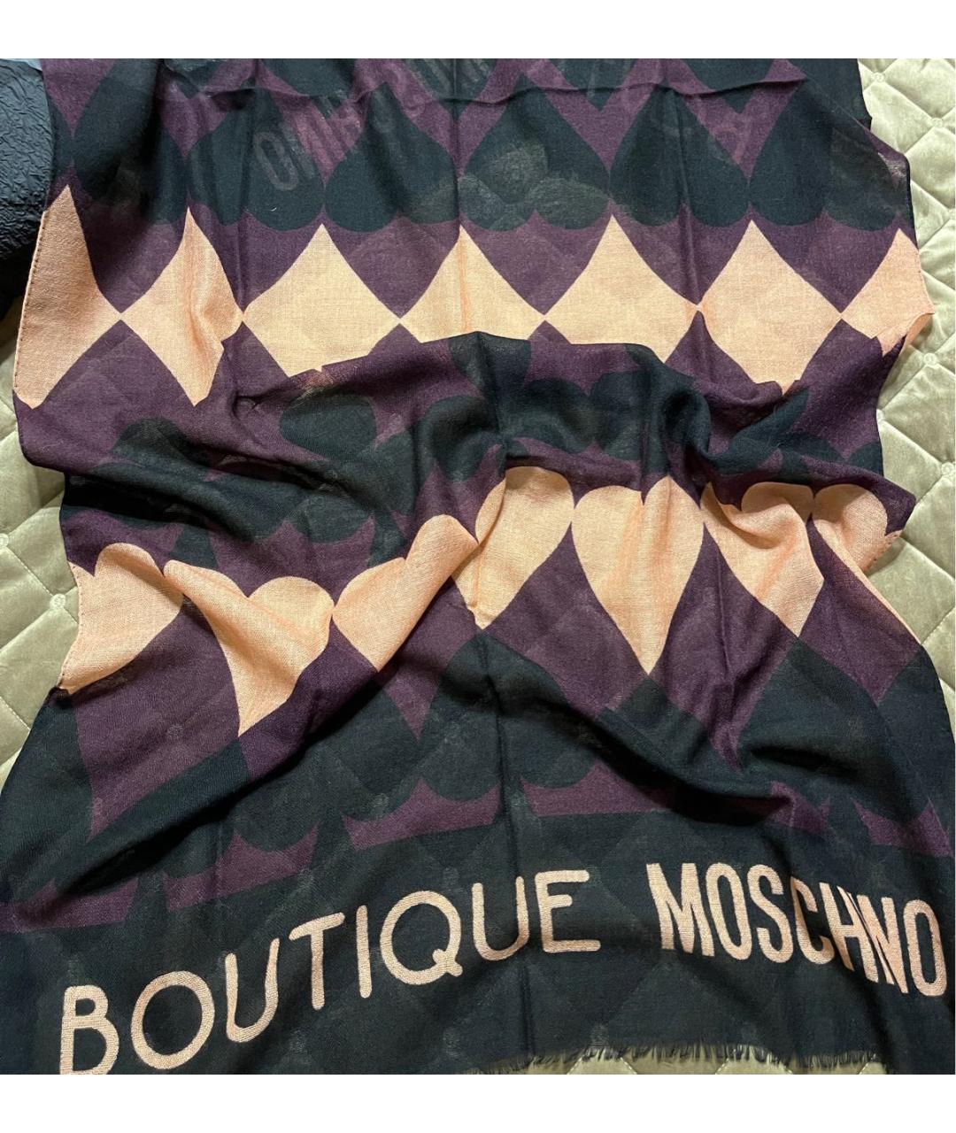 BOUTIQUE MOSCHINO Мульти шерстяной шарф, фото 7