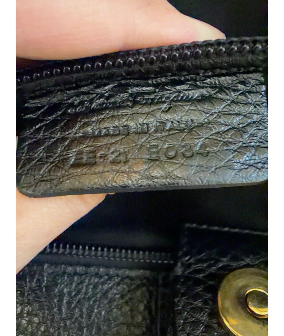 FERRAGAMO Черная кожаная сумка тоут, фото 6