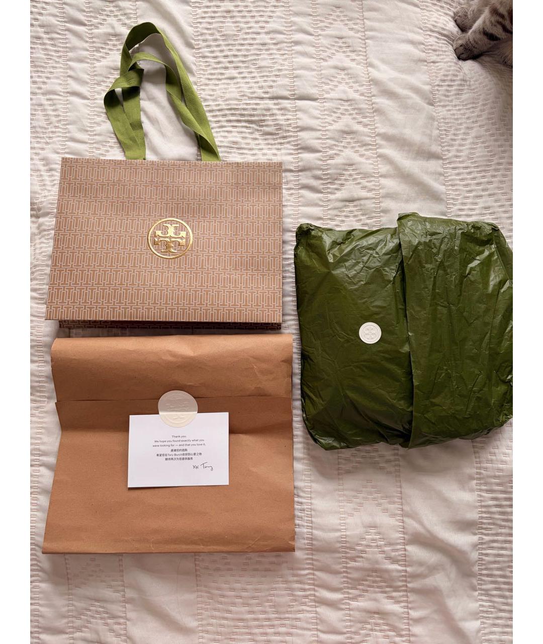 TORY BURCH Антрацитовый шерстяной шарф, фото 4