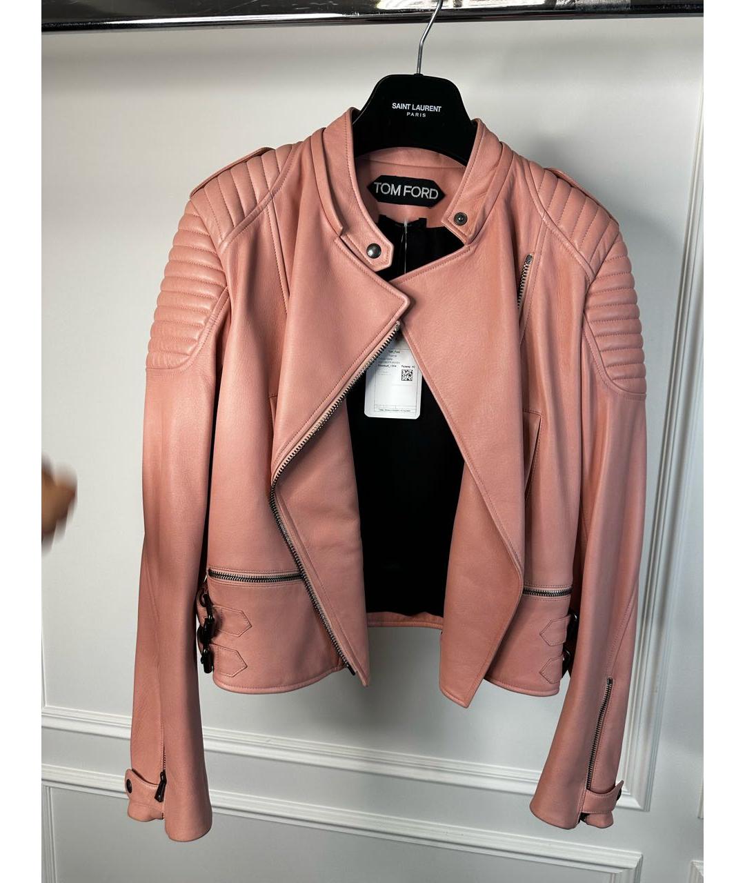 TOM FORD Розовая кожаная куртка, фото 4