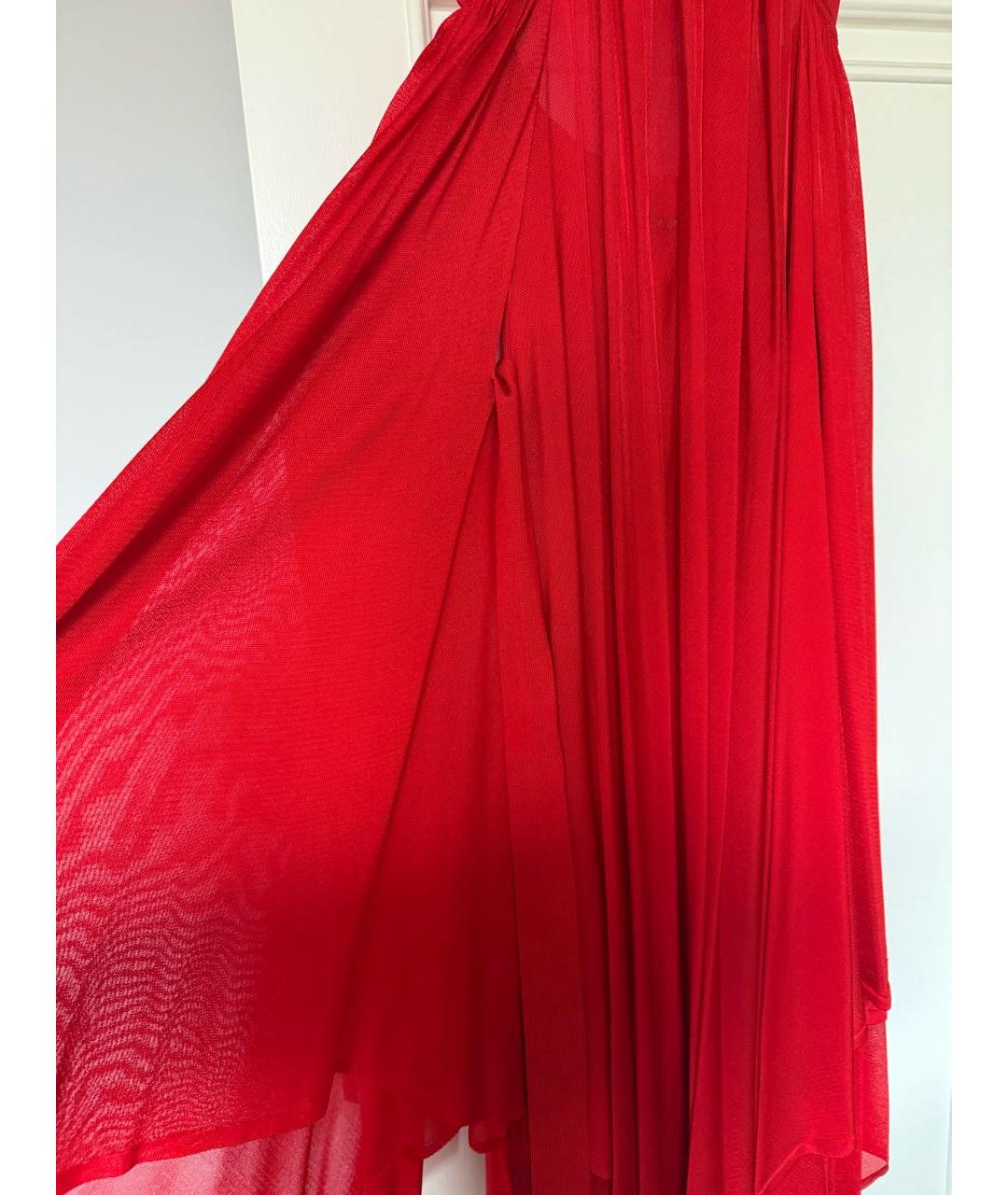 BALMAIN Красное вискозное вечернее платье, фото 5
