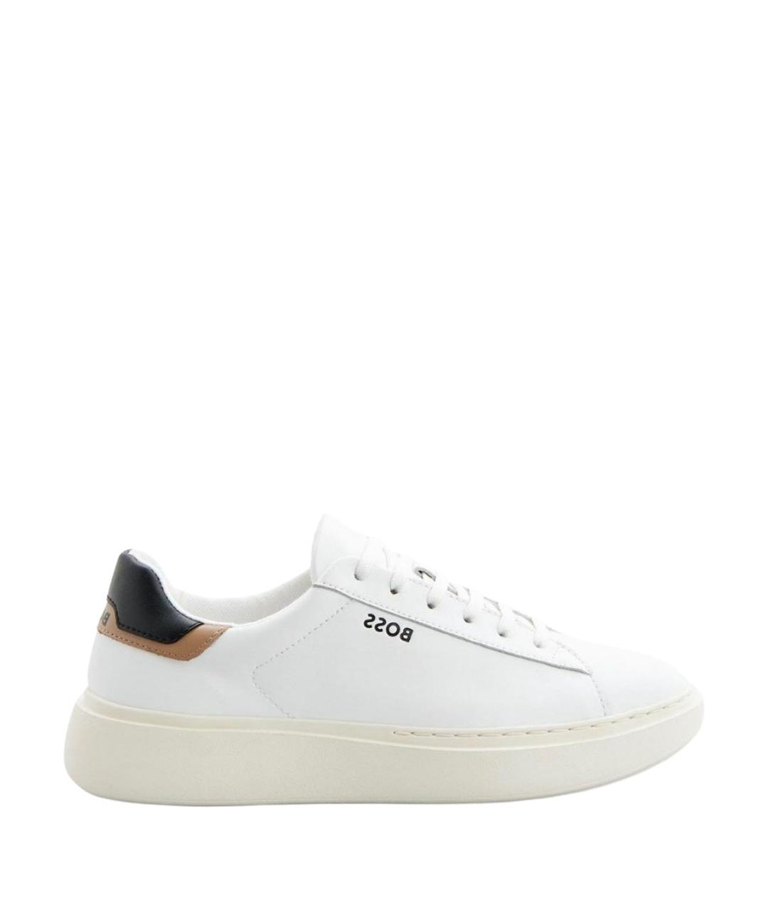 HUGO BOSS Белые кожаные кеды, фото 1
