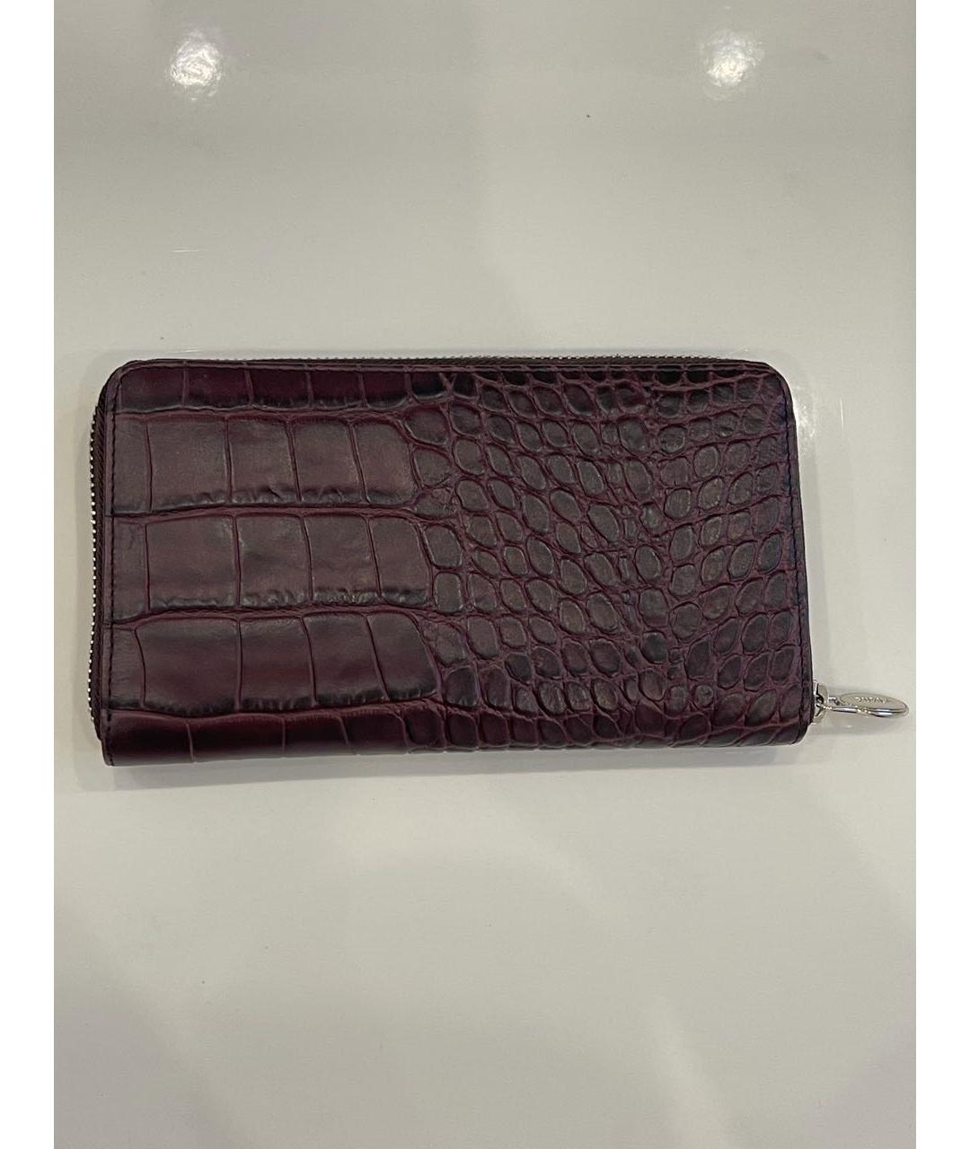 FURLA Бордовый кожаный кошелек, фото 9