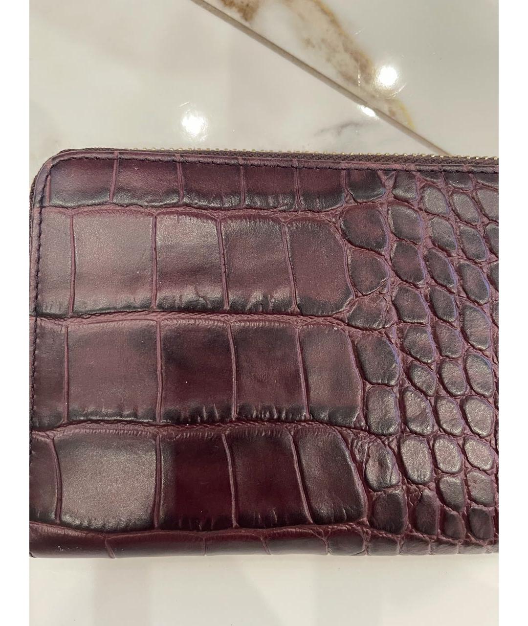 FURLA Бордовый кожаный кошелек, фото 2