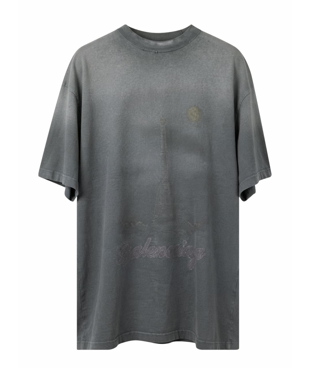 BALENCIAGA Синяя футболка, фото 1