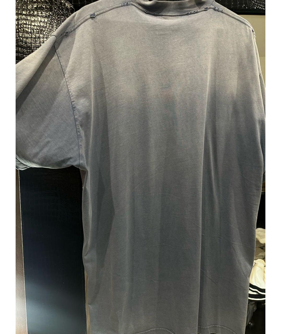 BALENCIAGA Синяя футболка, фото 2
